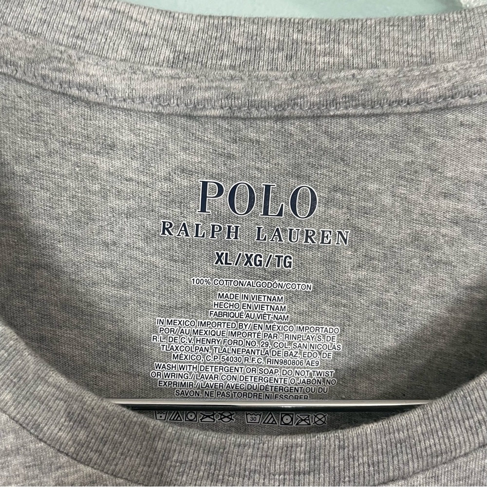 Polo Ralph Lauren Bear Special Edition Long Sleeve Shirt Pullover Gray Men XL - Picture 3 of 8
